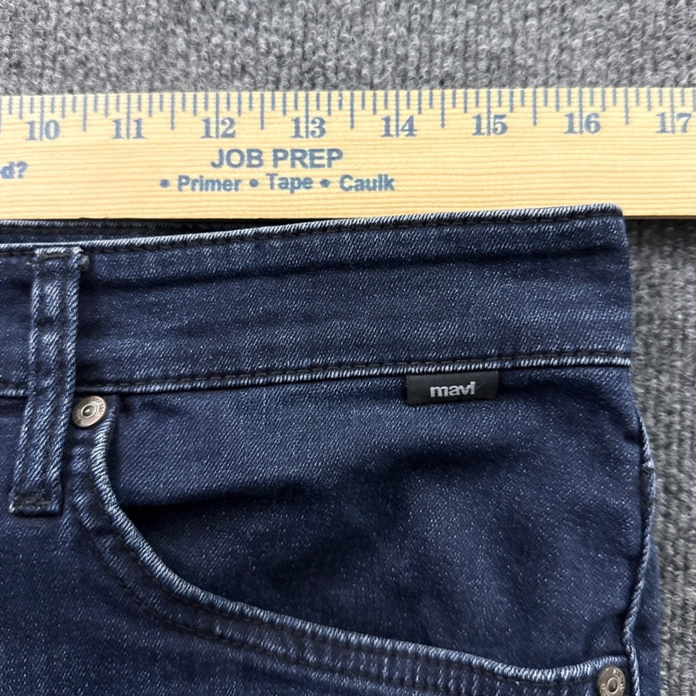Mavi Marcus Slim Straight Leg Jeans Mens 30/32 Dark Indigo Blue Denim Pant - Picture 6 of 13
